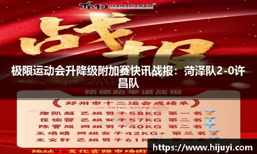 极限运动会升降级附加赛快讯战报：菏泽队2-0许昌队
